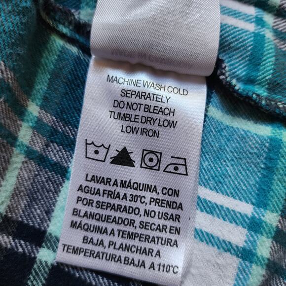 Legendary Whitetails Flannel Shirt Womens Size XL Blue Plaid Long Sleeve Button - Picture 11 of 11